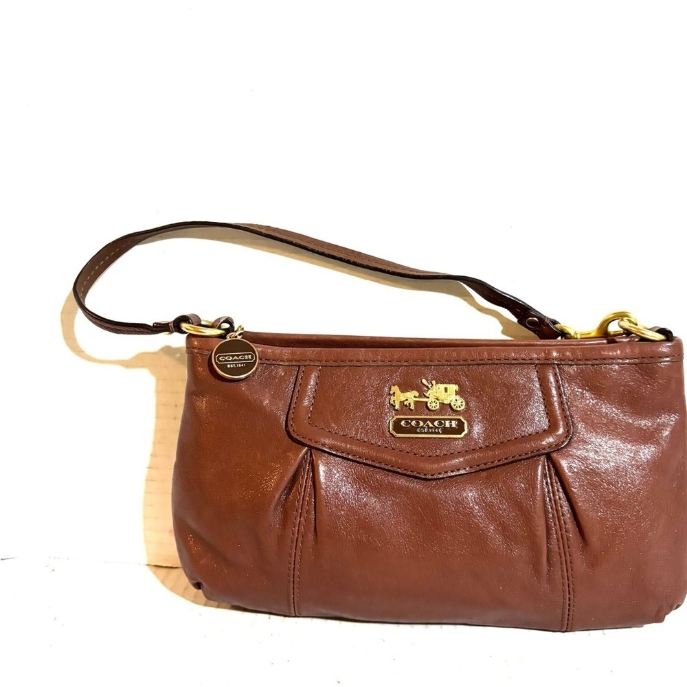 Coach Rich Brown Leather Shoulder Bag